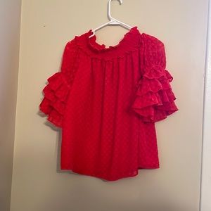 CECE ruffle sleeve blouse